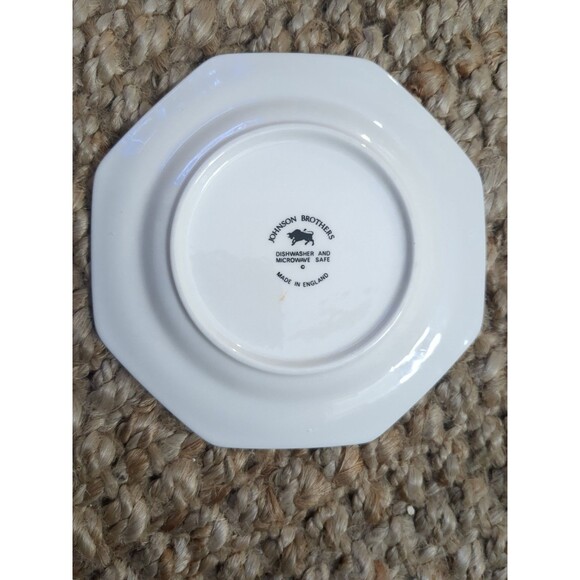 6 Heritage White Bread & Butter Plates, Johnson Bros England, Octagonal EUC!! - Picture 10 of 10